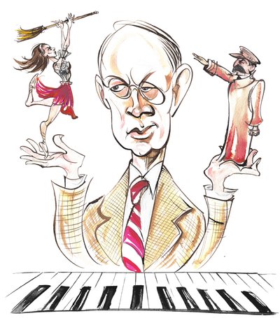 Sergey Prokofiev - caricature by Neale Osborne